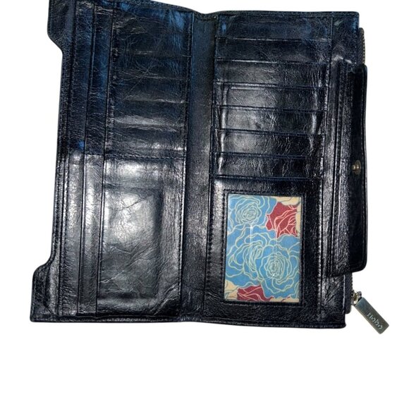 HOBO black supple fine leather checkbook wallet - Picture 1 of 6